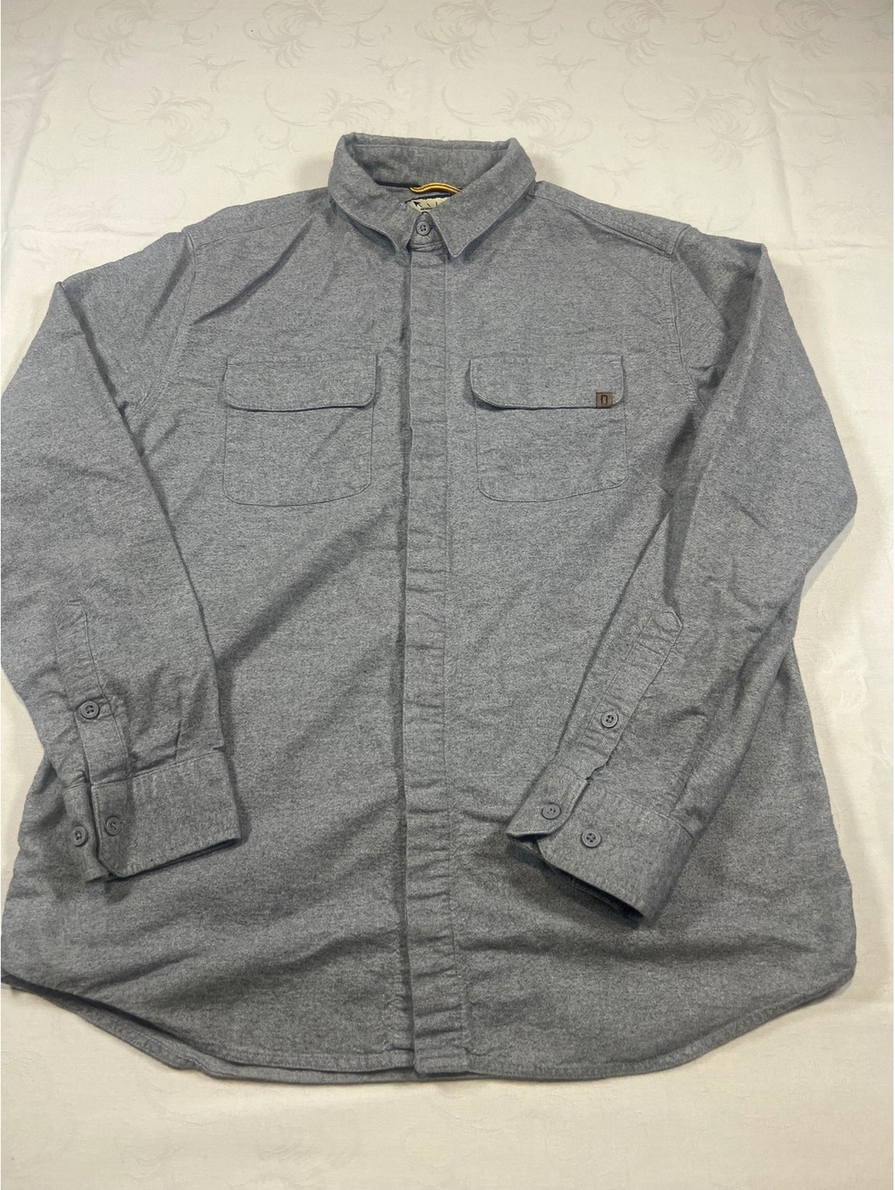 Dravus Lightweight Premium Flannel Solid Gray Size Medium